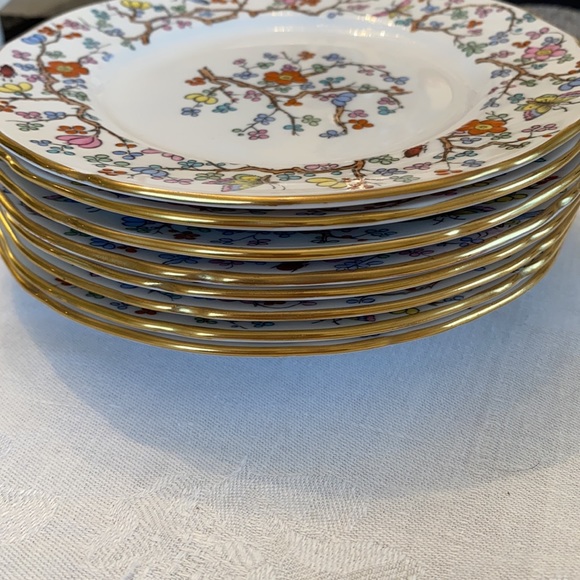 Spode Shanghai Vintage Floral Scalloped Trim Plates - Picture 3 of 4